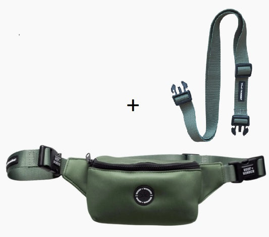 Woof + Walk Fanny Pack  -Olive + Extended Strap